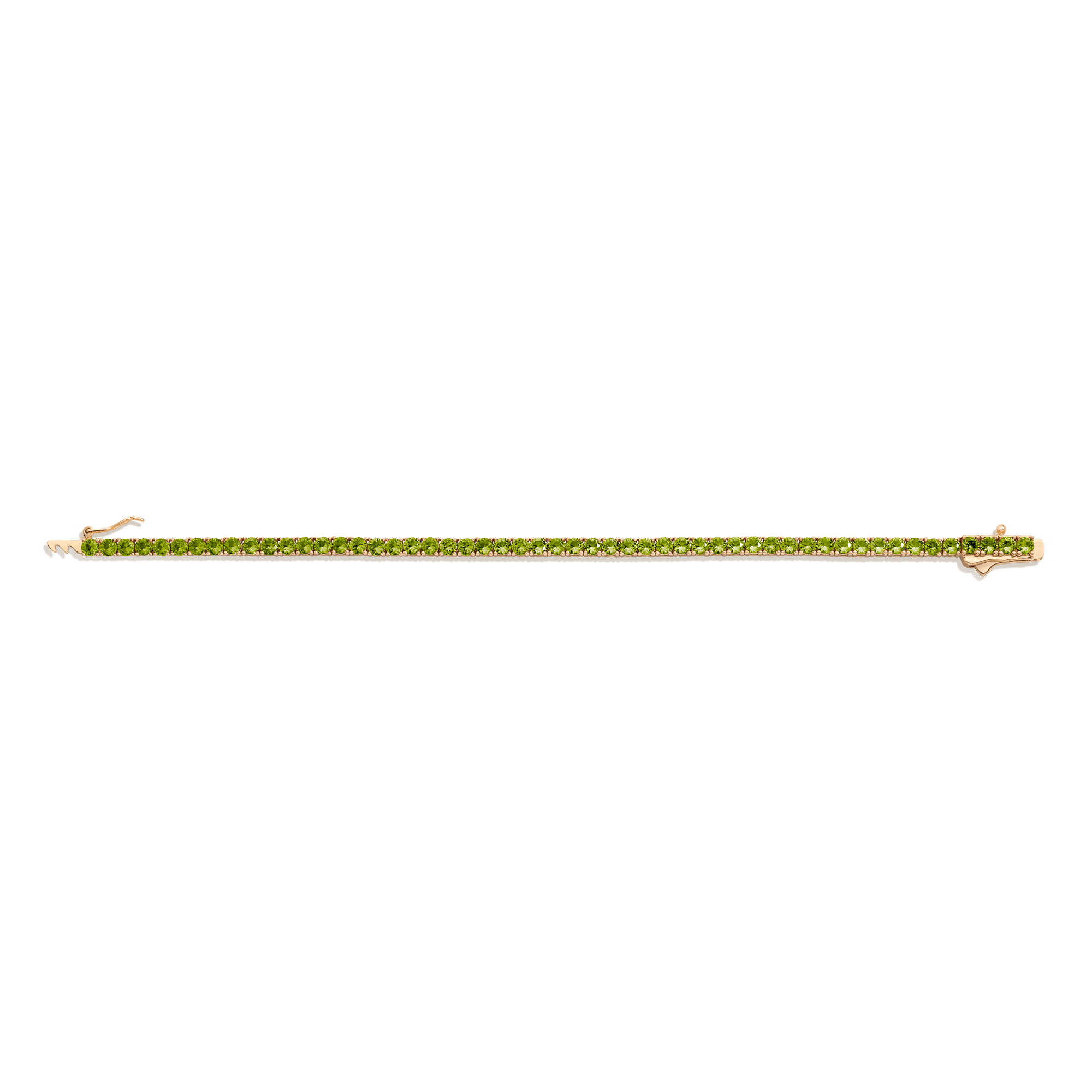 Lab Grown Green Peridot Tennis Bracelet