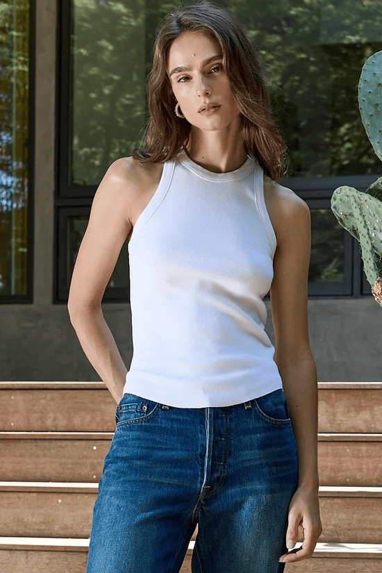 Alexa Fitted Rib Tank