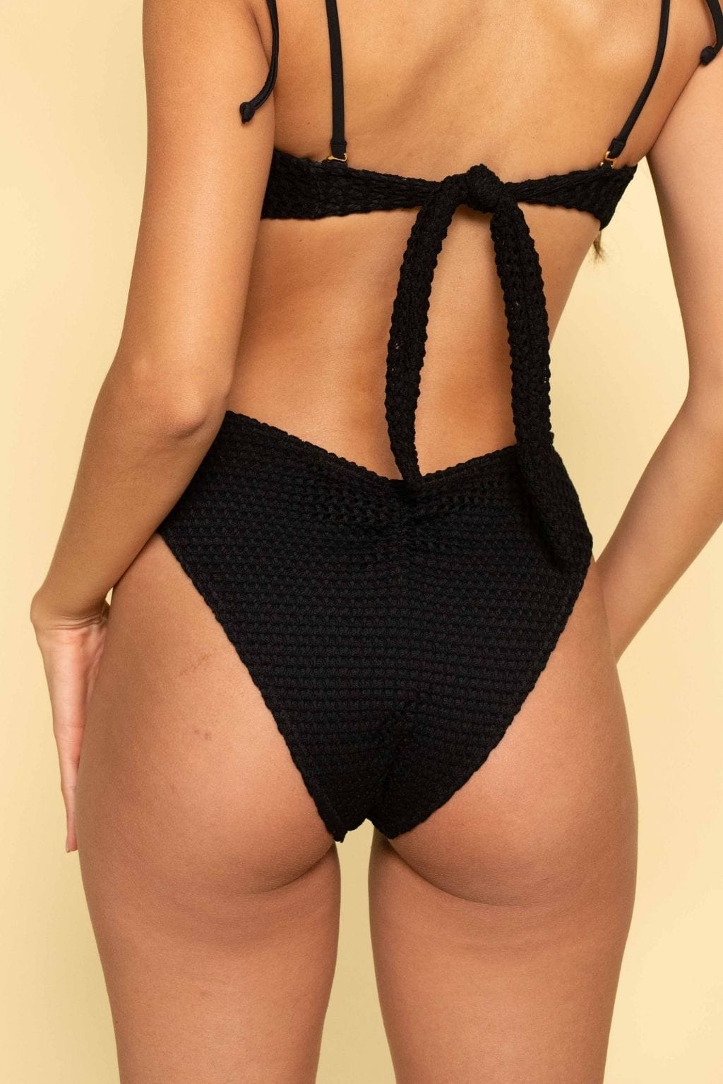 Black Crochet Paula Bikini Bottom