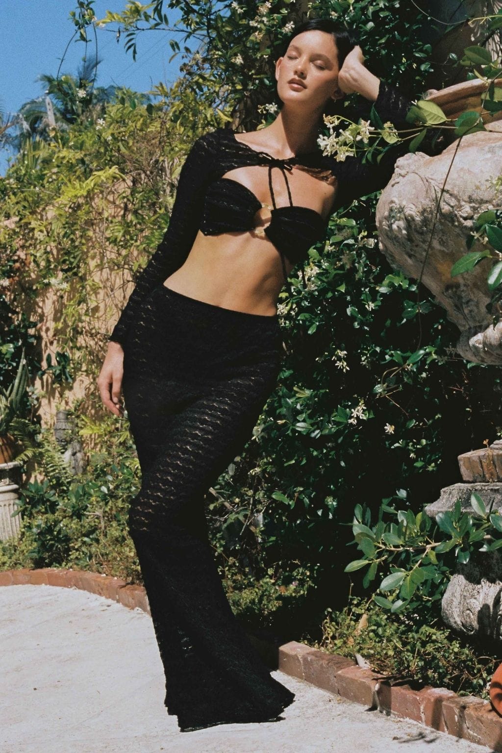 Black Daisy Lace Natalia Skirt