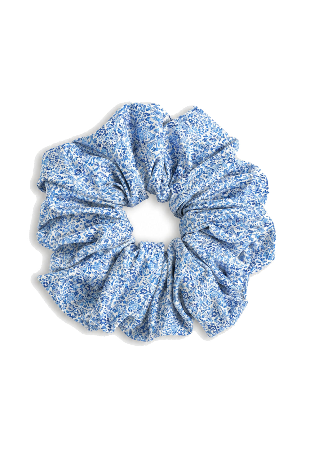 Blue Petite Fleur Chunky Scrunchie