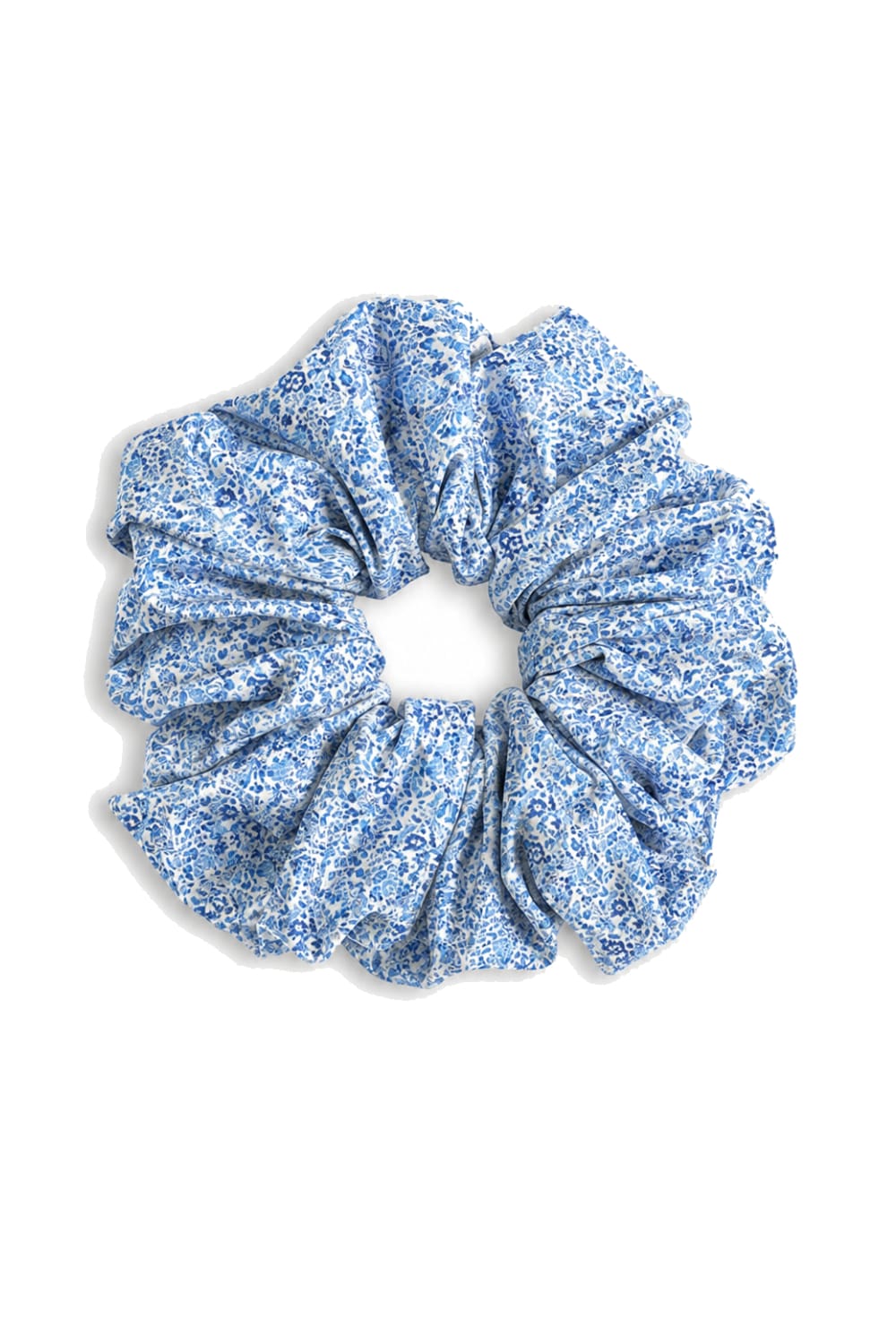 Blue Petite Fleur Chunky Scrunchie