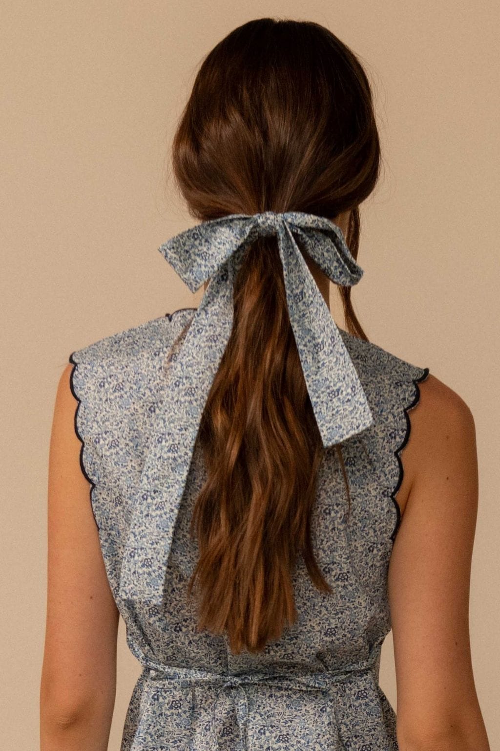 Blue Petite Fleur Hair Ribbon