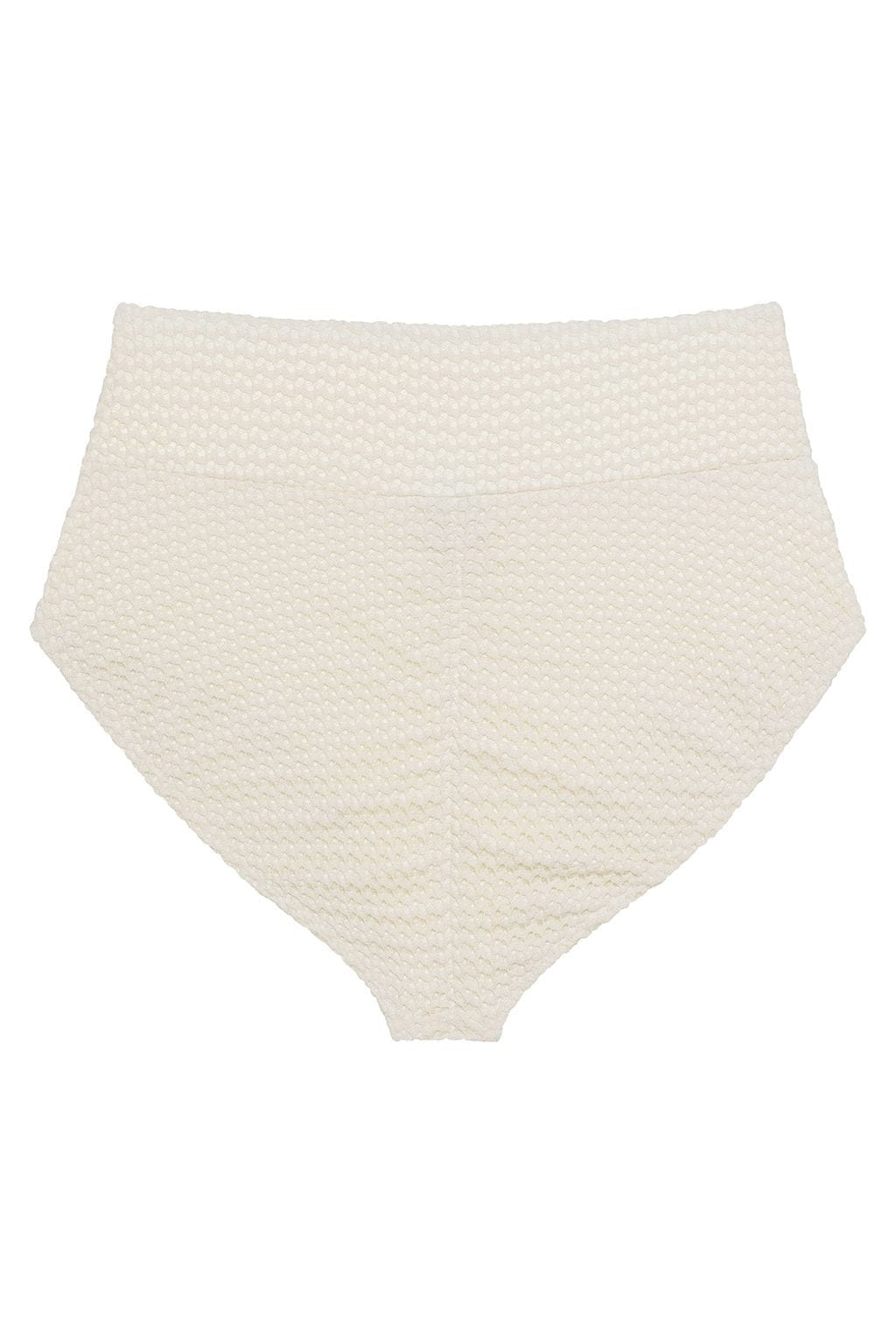 Bone Crochet Full Coverage High Rise Bikini Bottom
