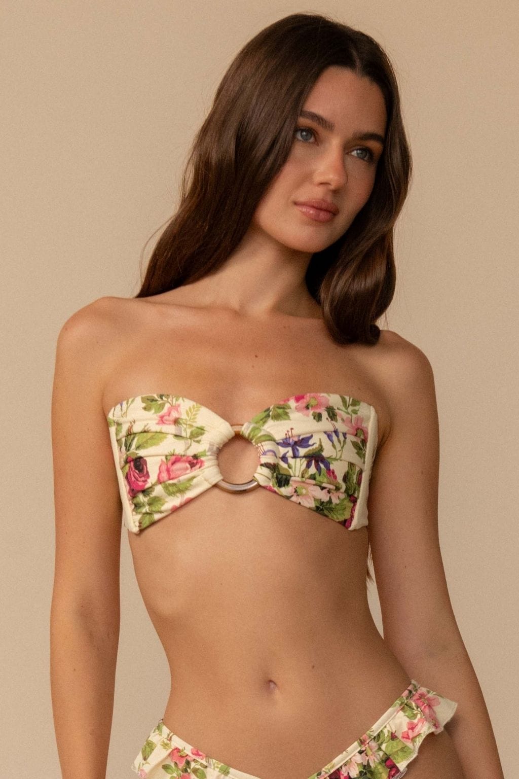 Bouquet Tori Ties Bandeau Bikini Top