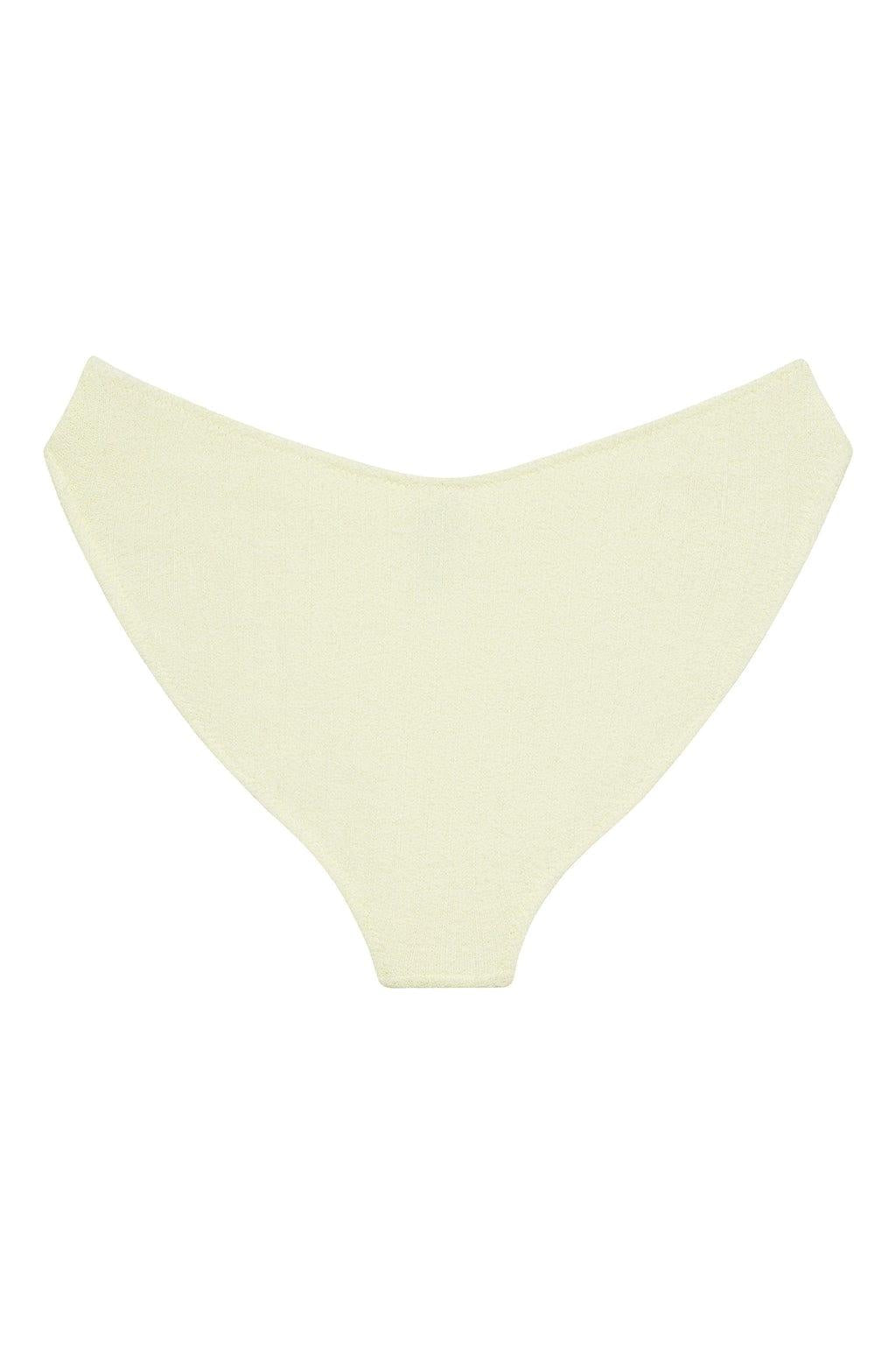 Buttercream Rib Added Coverage Lulu (Zig-Zag Stitch) Bikini Bottom