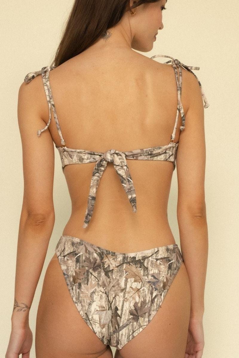 Camo Tori Ties Bandeau Bikini Top