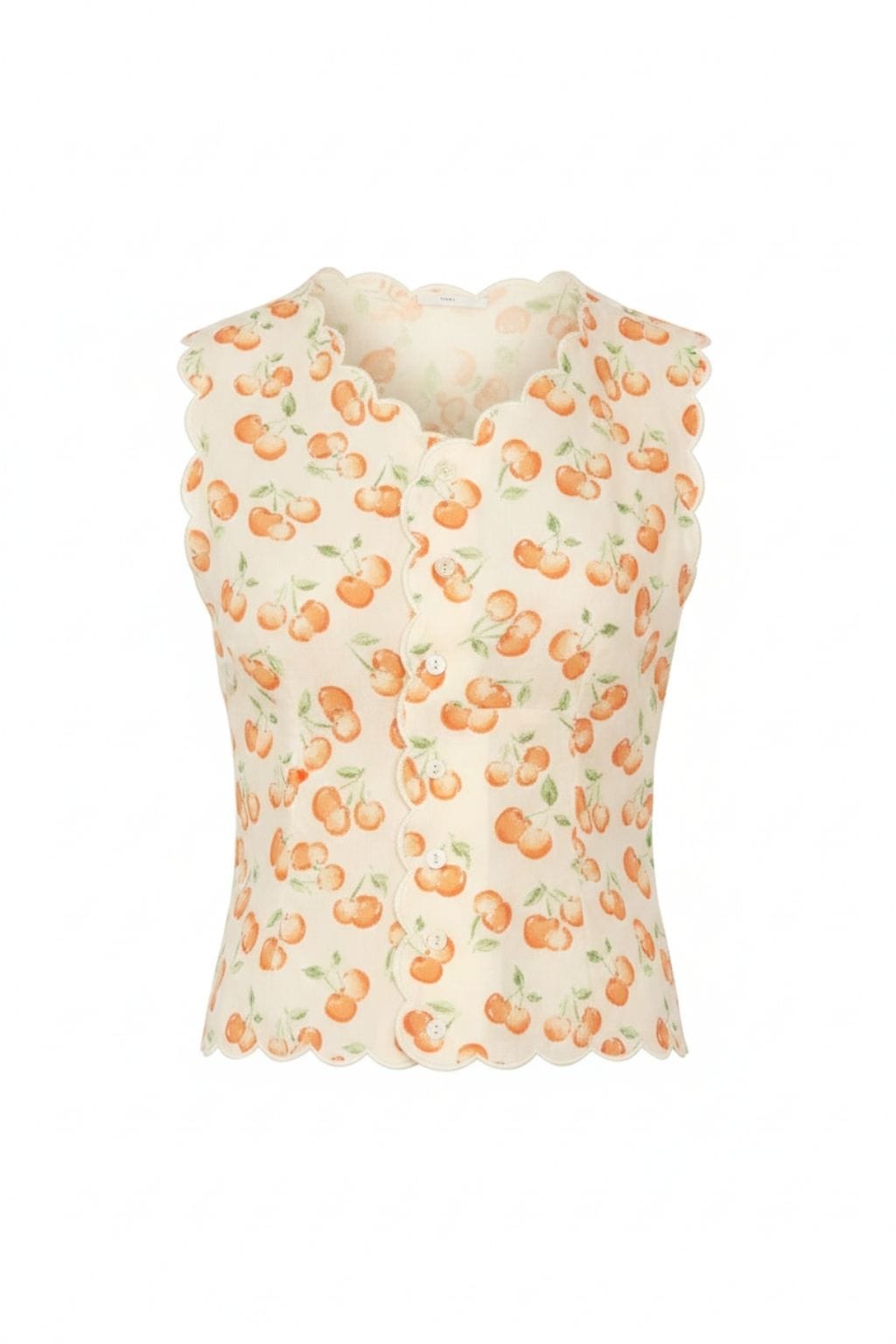 Cherry Sherbet Scalloped Vest