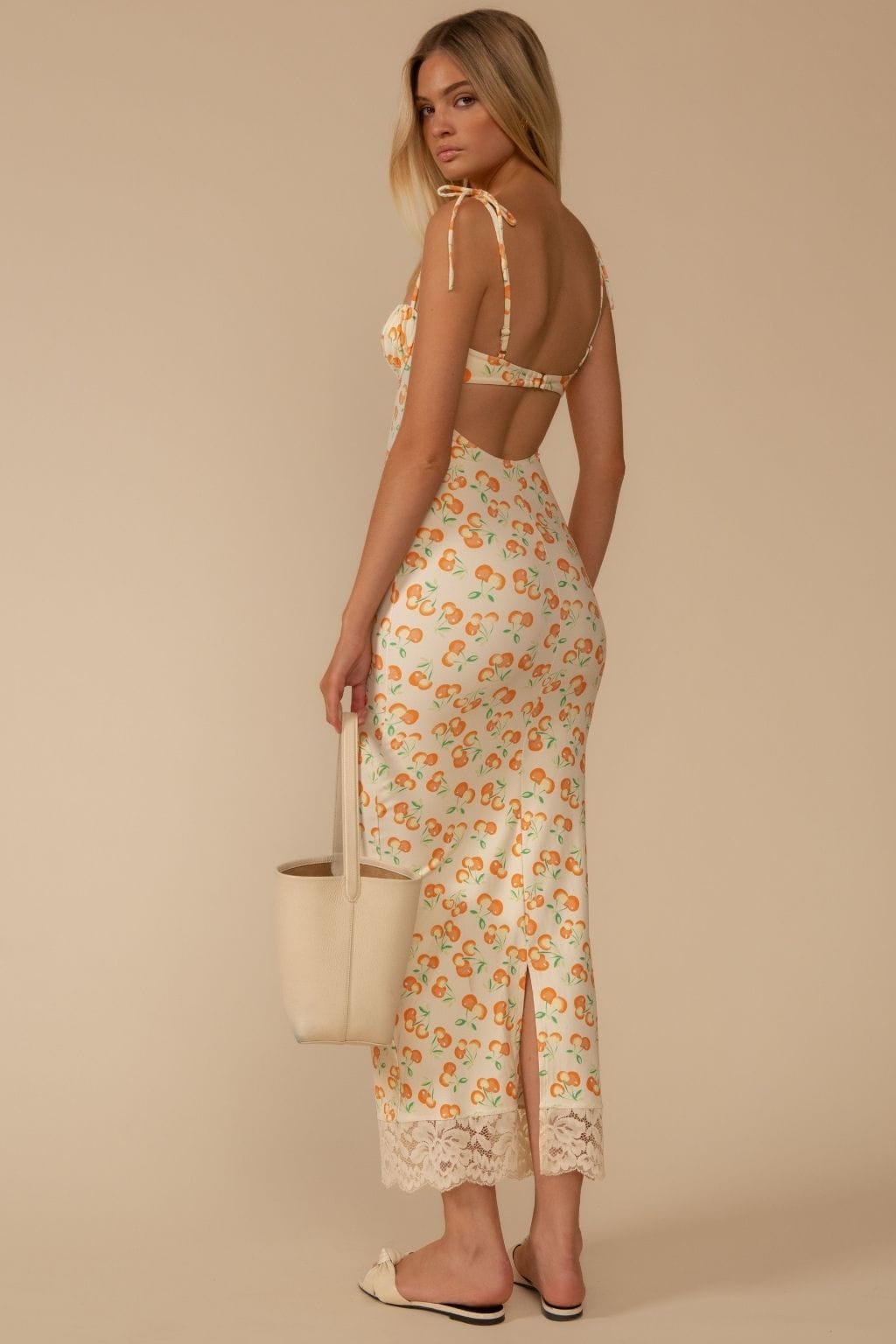 Cherry Sherbet Petal Long Slip Dress