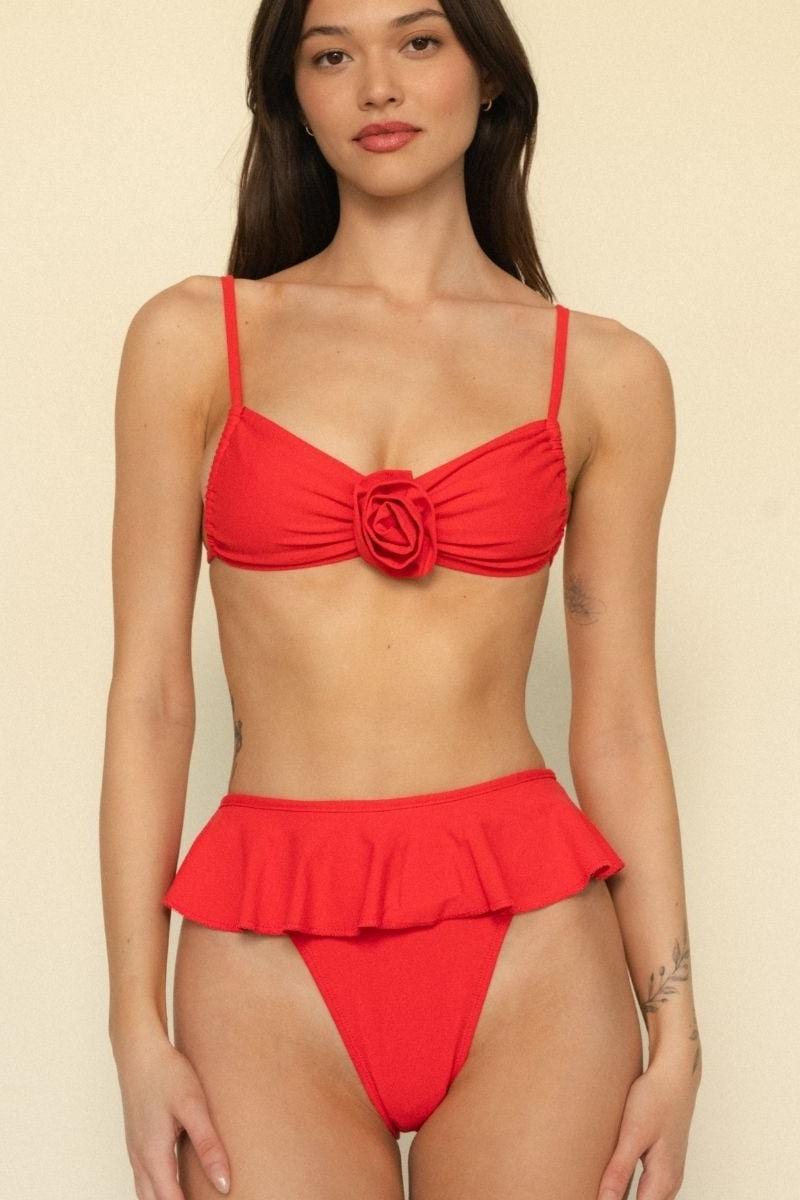 Cherry Tamarindo Ruffle Bikini Bottom