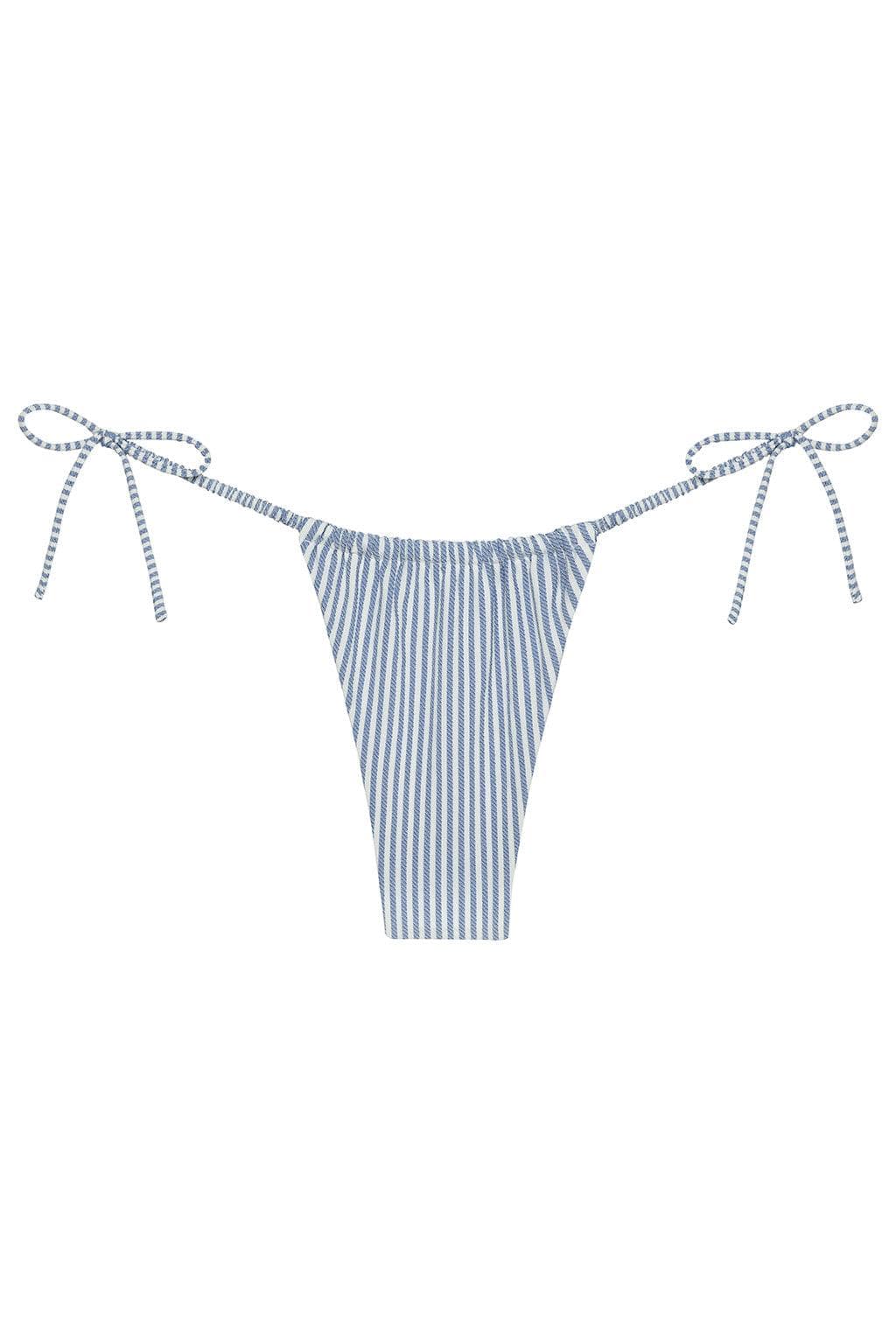 Classic Blue Stripe Brasil (Scrunch) Bikini Bottom