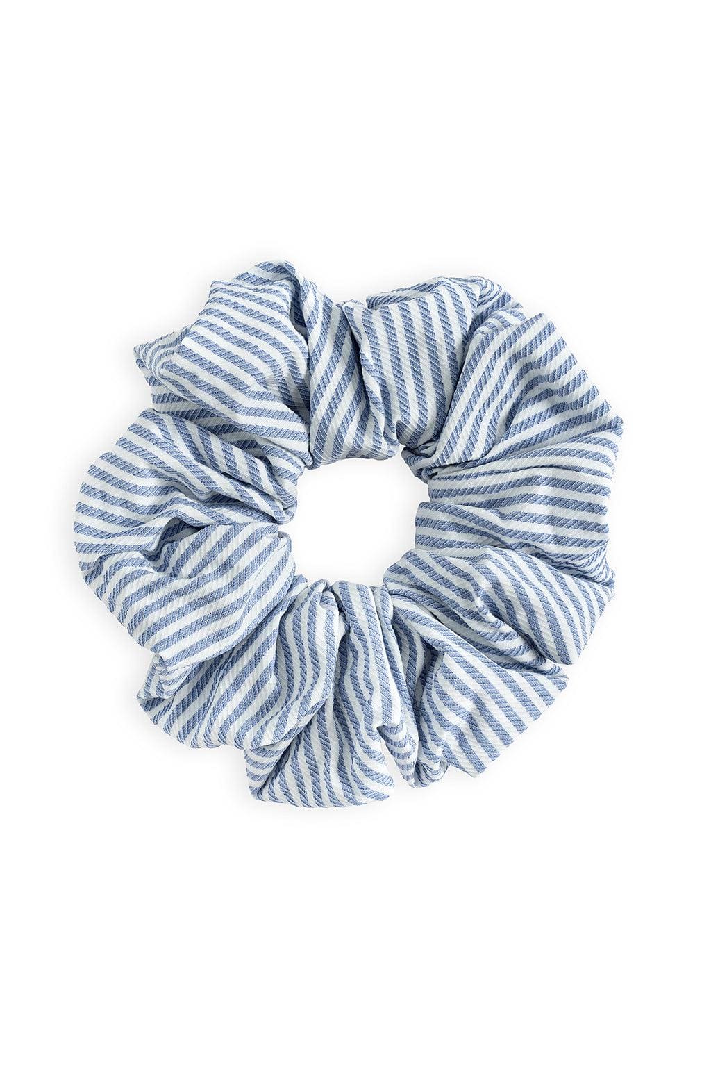 Classic Blue Stripe Chunky Scrunchie