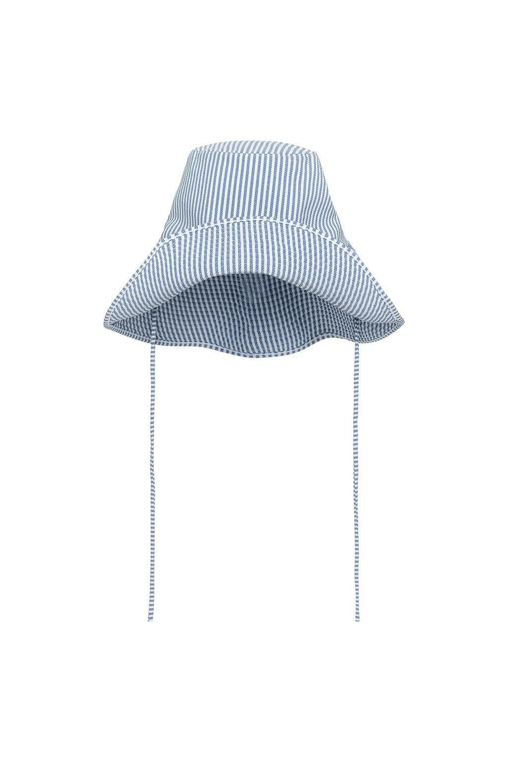 Classic Blue Stripe Floppy Bucket Hat