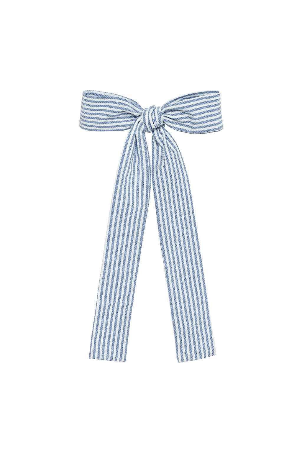 Classic Blue Stripe Hair Ribbon