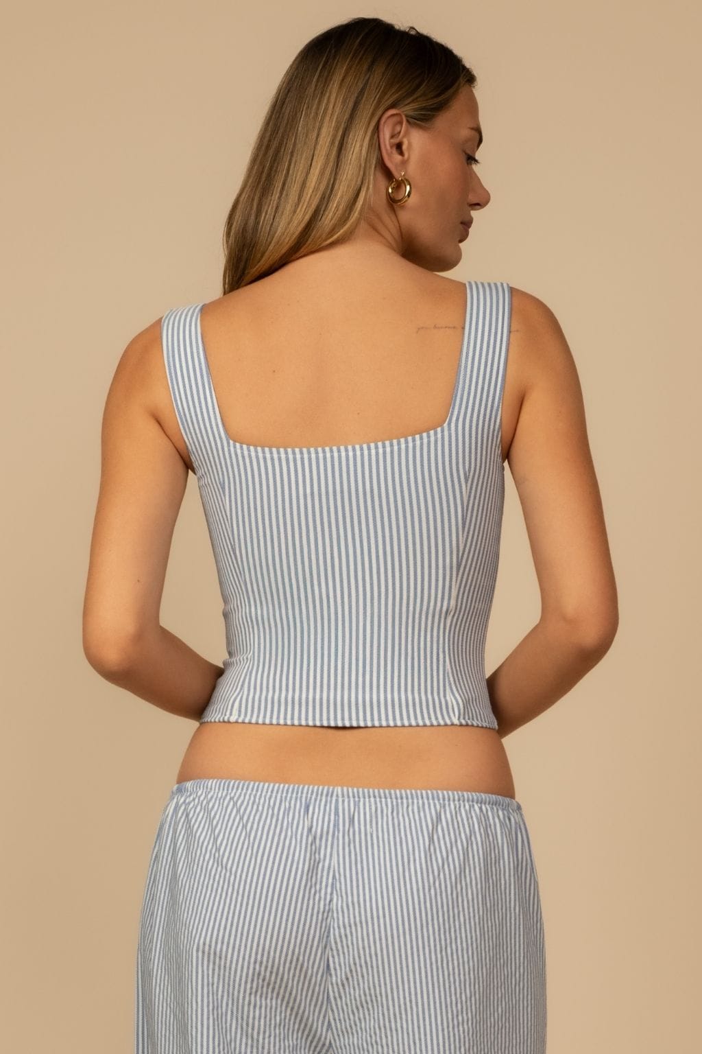 Classic Blue Stripe Mandy Top