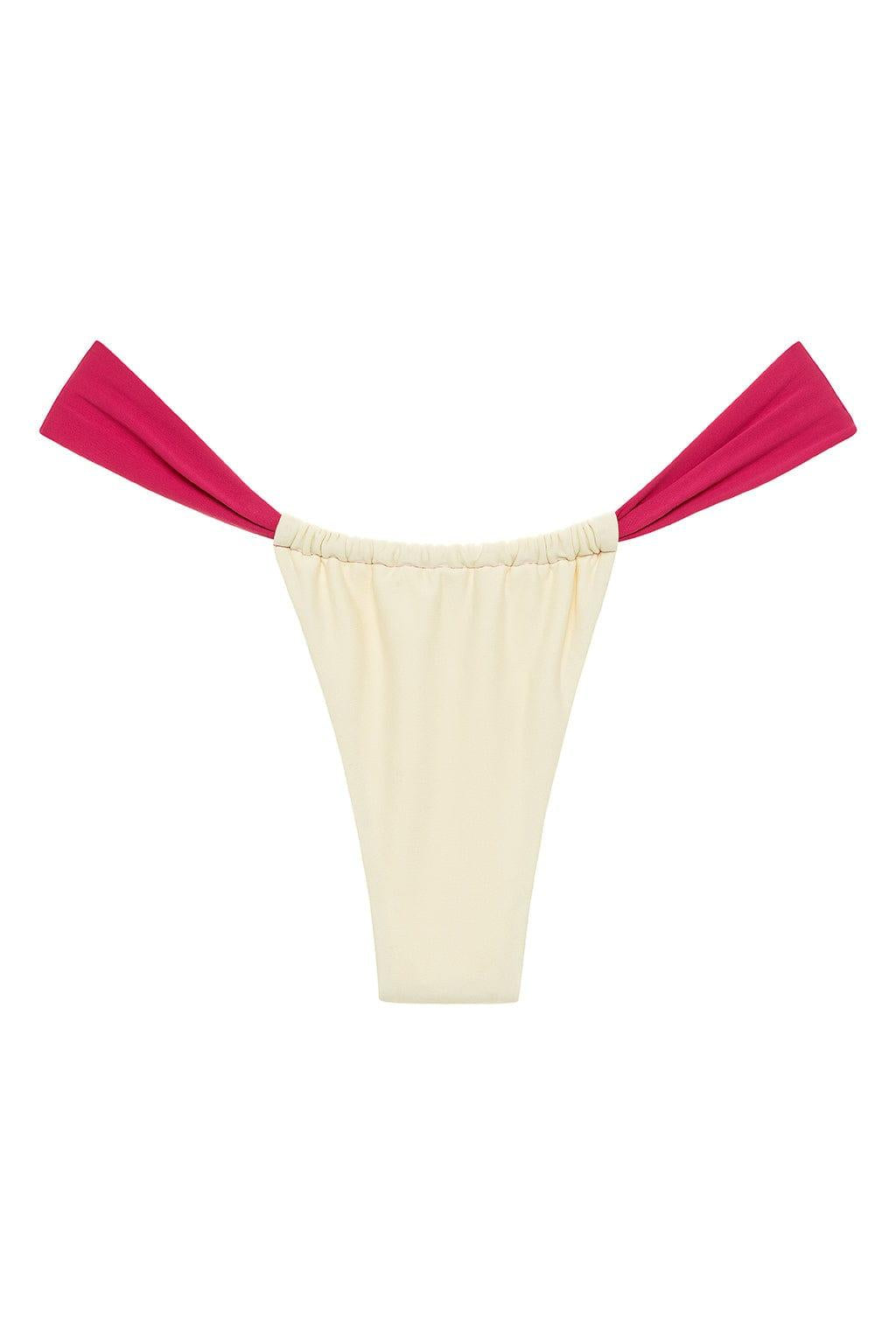 Cream Raspberry Binded Sandra Bikini Bottom