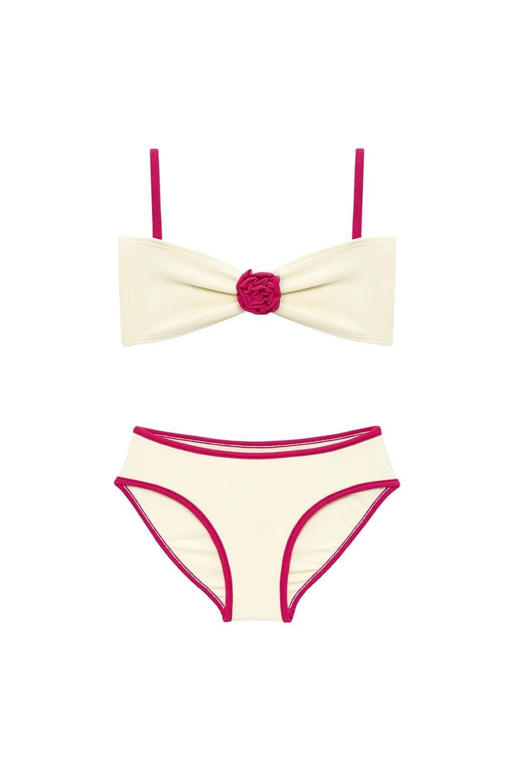 Cream Raspberry Binded Mini Rosa x Lulu Bikini Set
