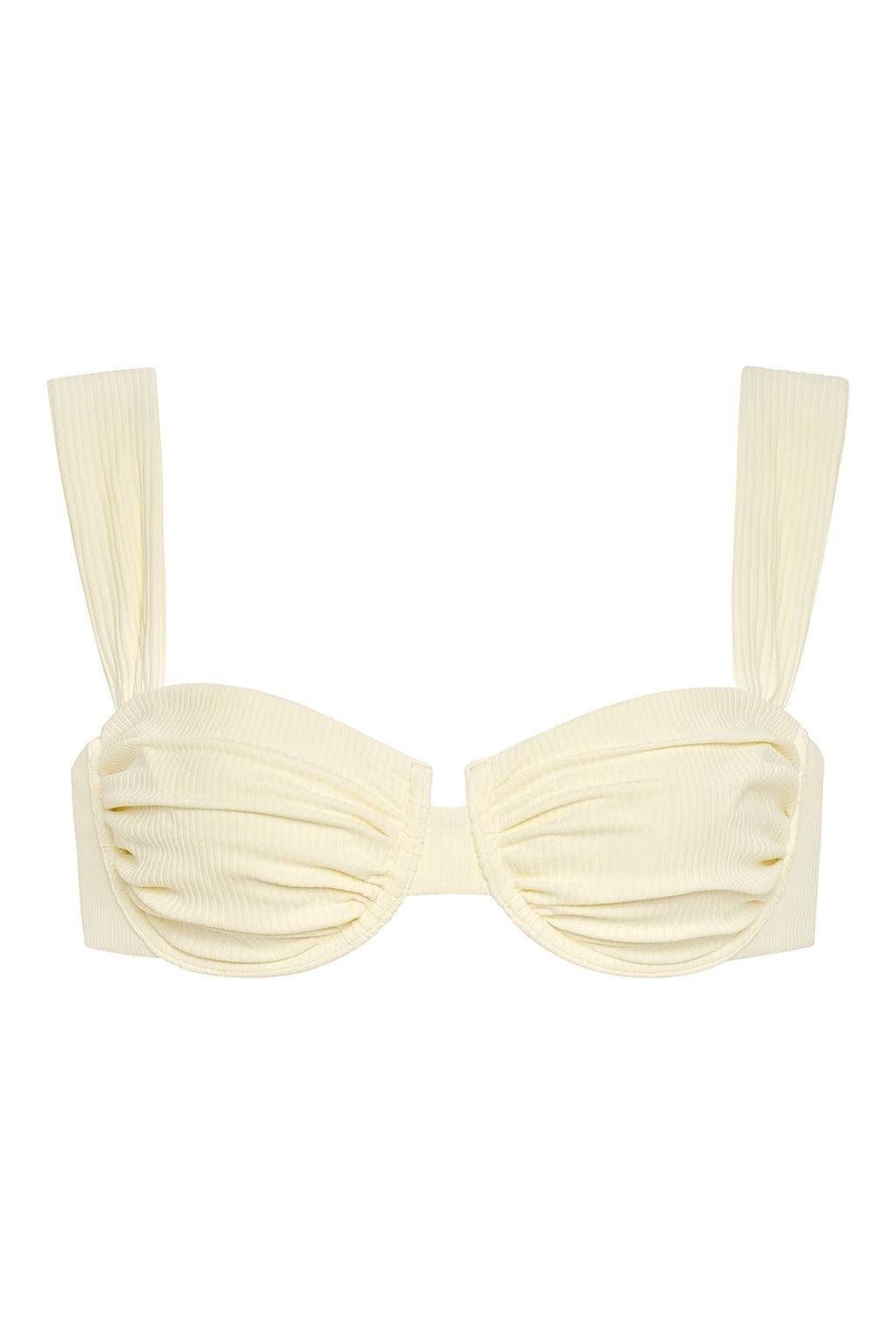 Cream Rib Bella Bikini Top