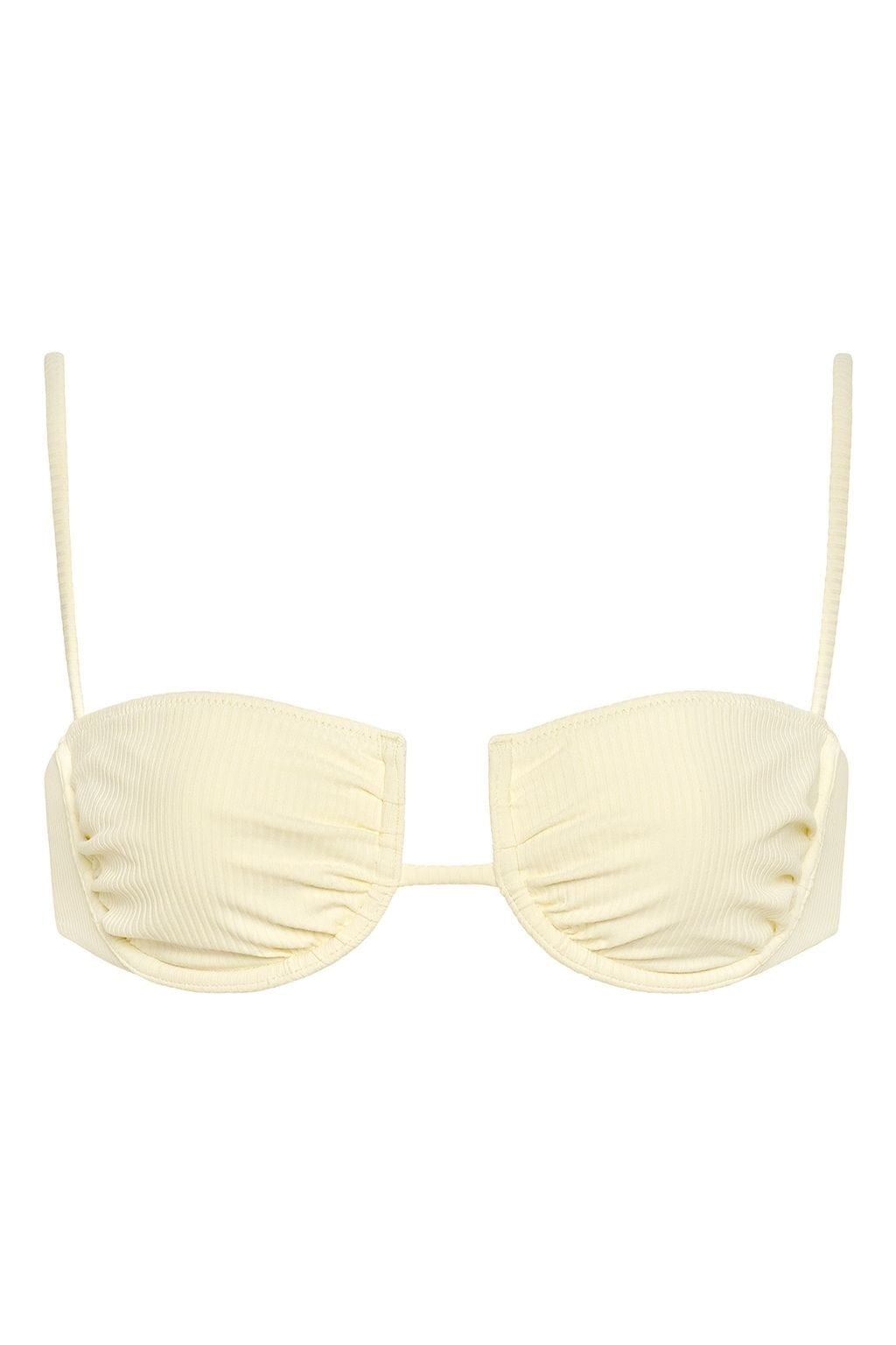 Cream Rib Simonette Bikini Top