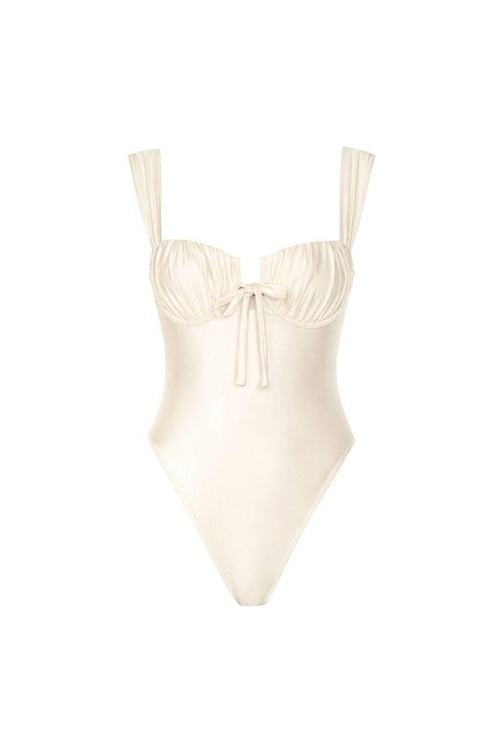 Cream Silkie Petal Variation One-Piece