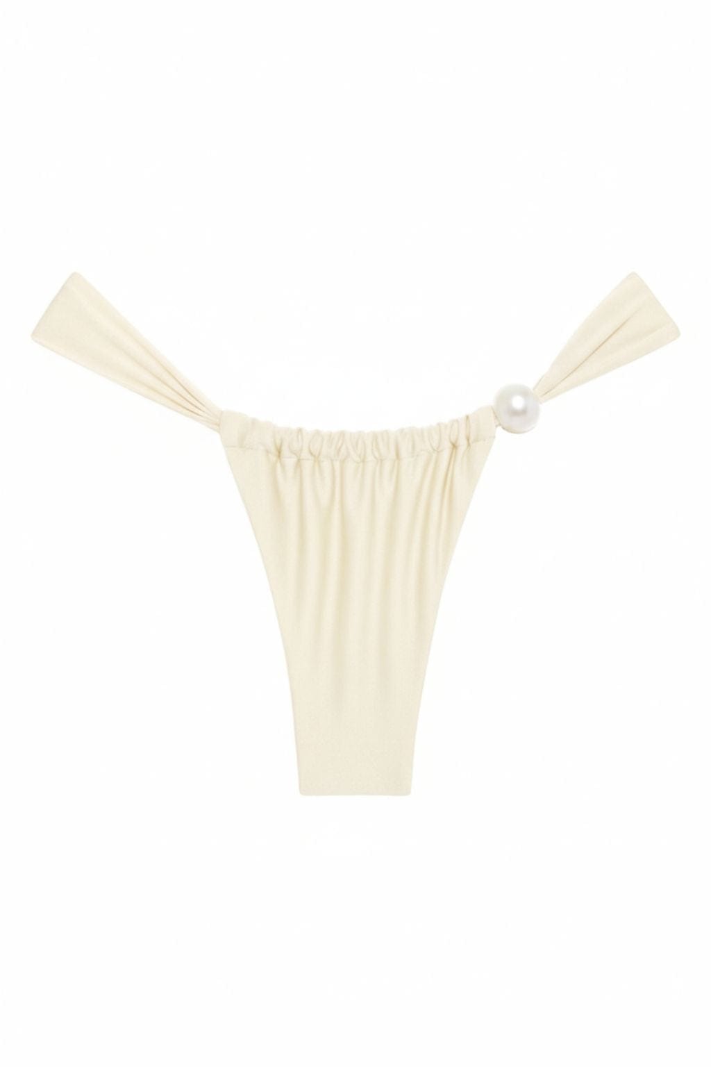 Cream Silkie Sandra Pearl Bikini Bottom
