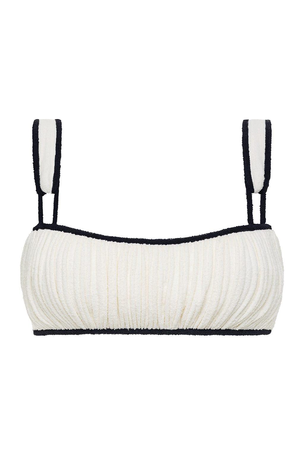 Kenia Rib Top Cream Striped