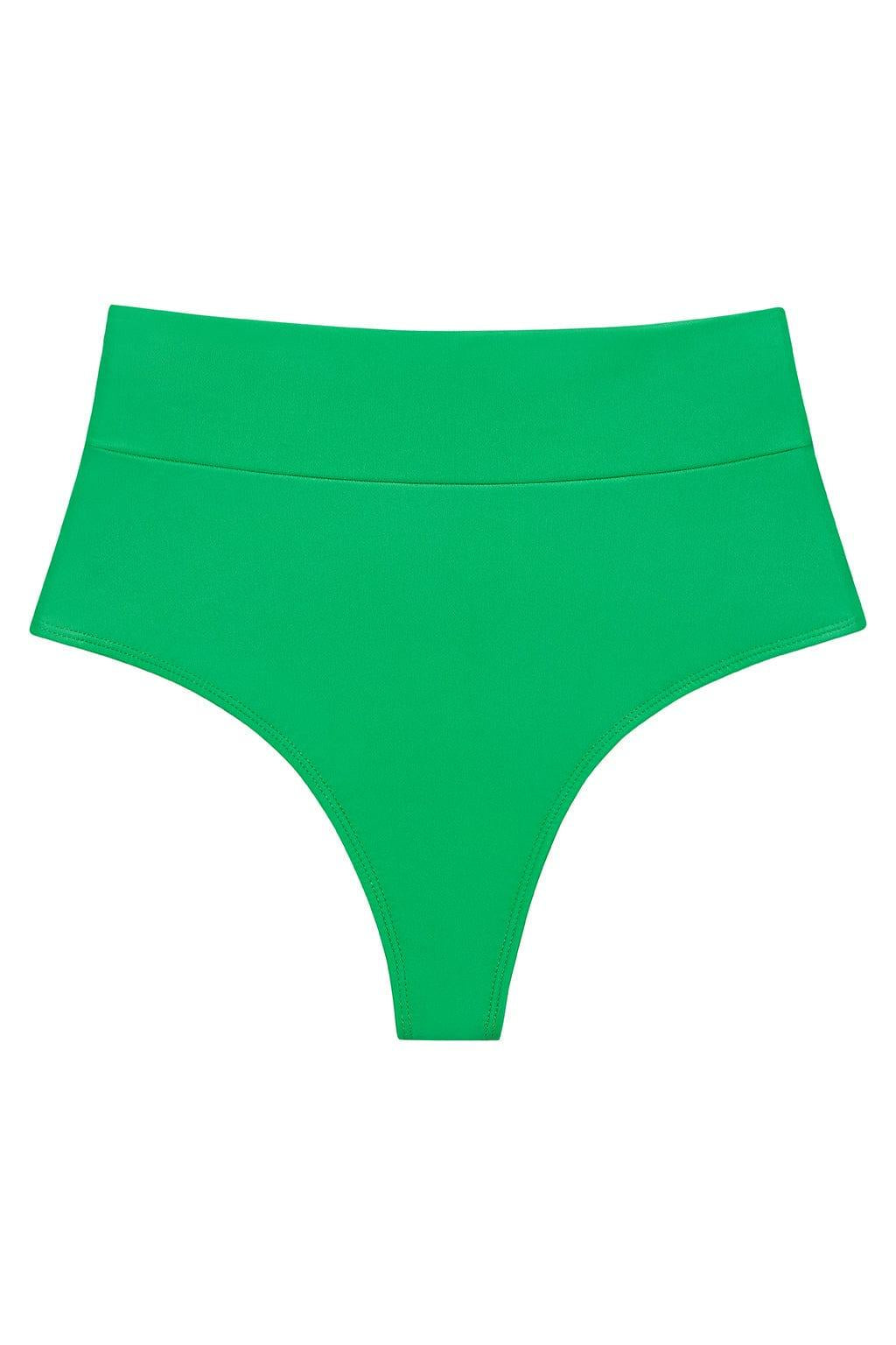Emerald Shimmer Full Coverage High Rise Bikini Bottom