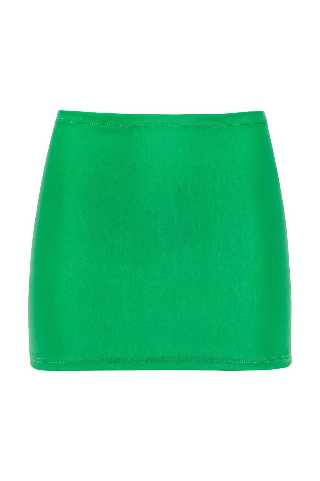 Emerald Shimmer Micro Skirt