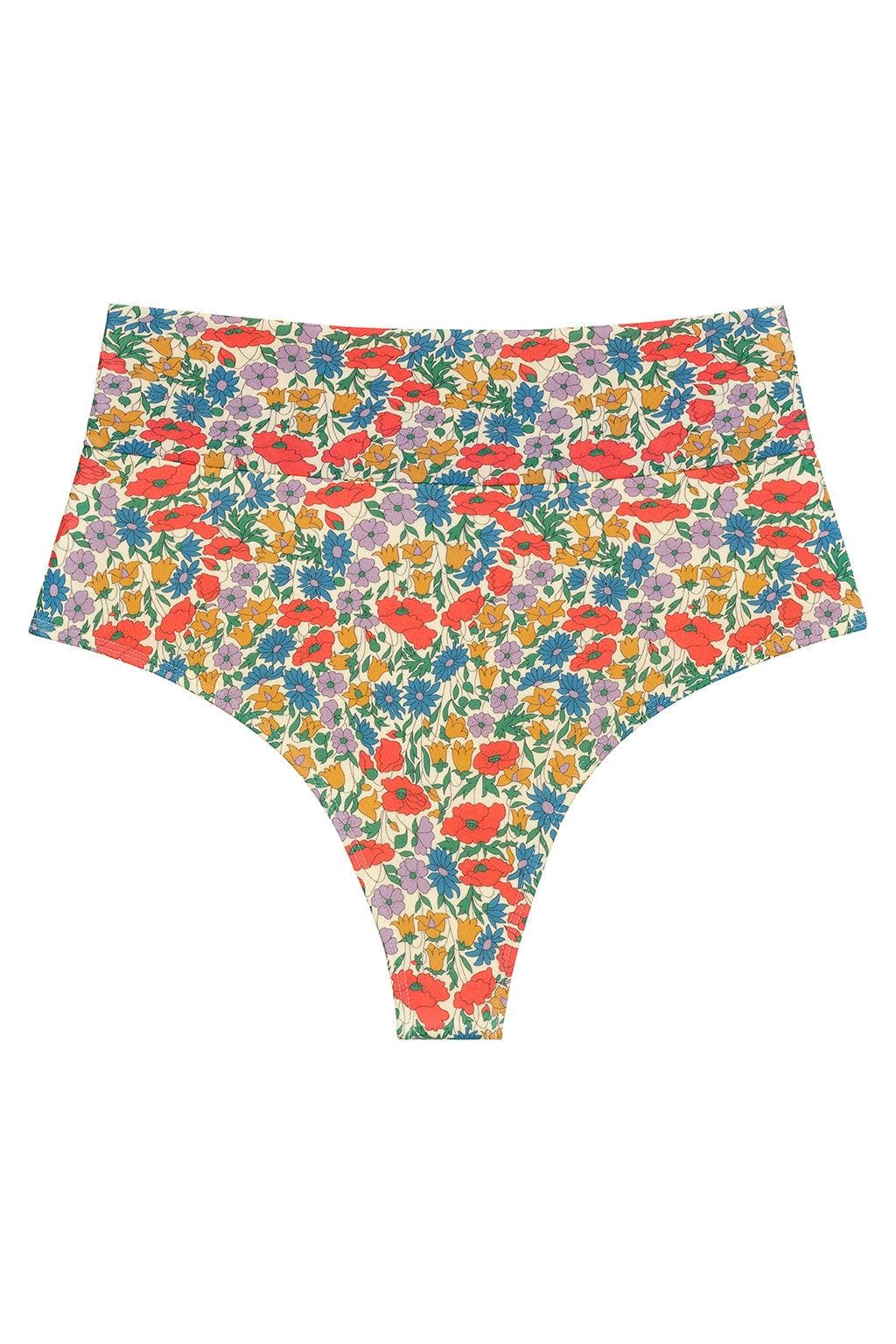 Florencia Floral Added Coverage High Rise Bikini Bottom