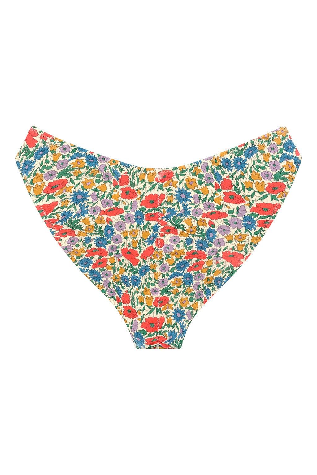 Florencia Floral Added Coverage Lulu (Zig-Zag Stitch) Bikini Bottom