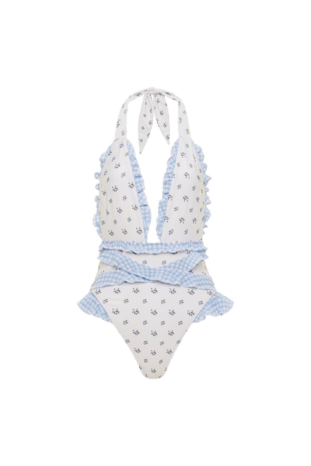 Heidi Floral Tropez Ruffle Edge One-Piece