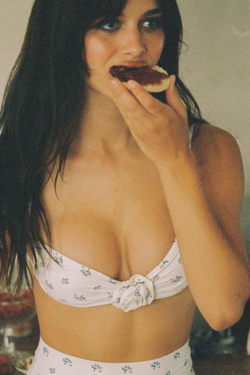 Heidi Floral Devin Rosa Bikini Top