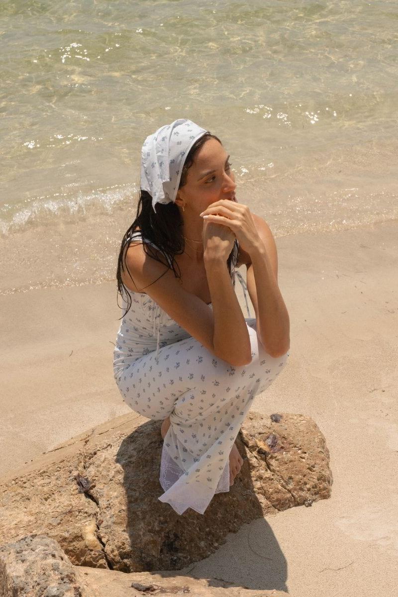 Heidi Floral Tie-Up Scarf