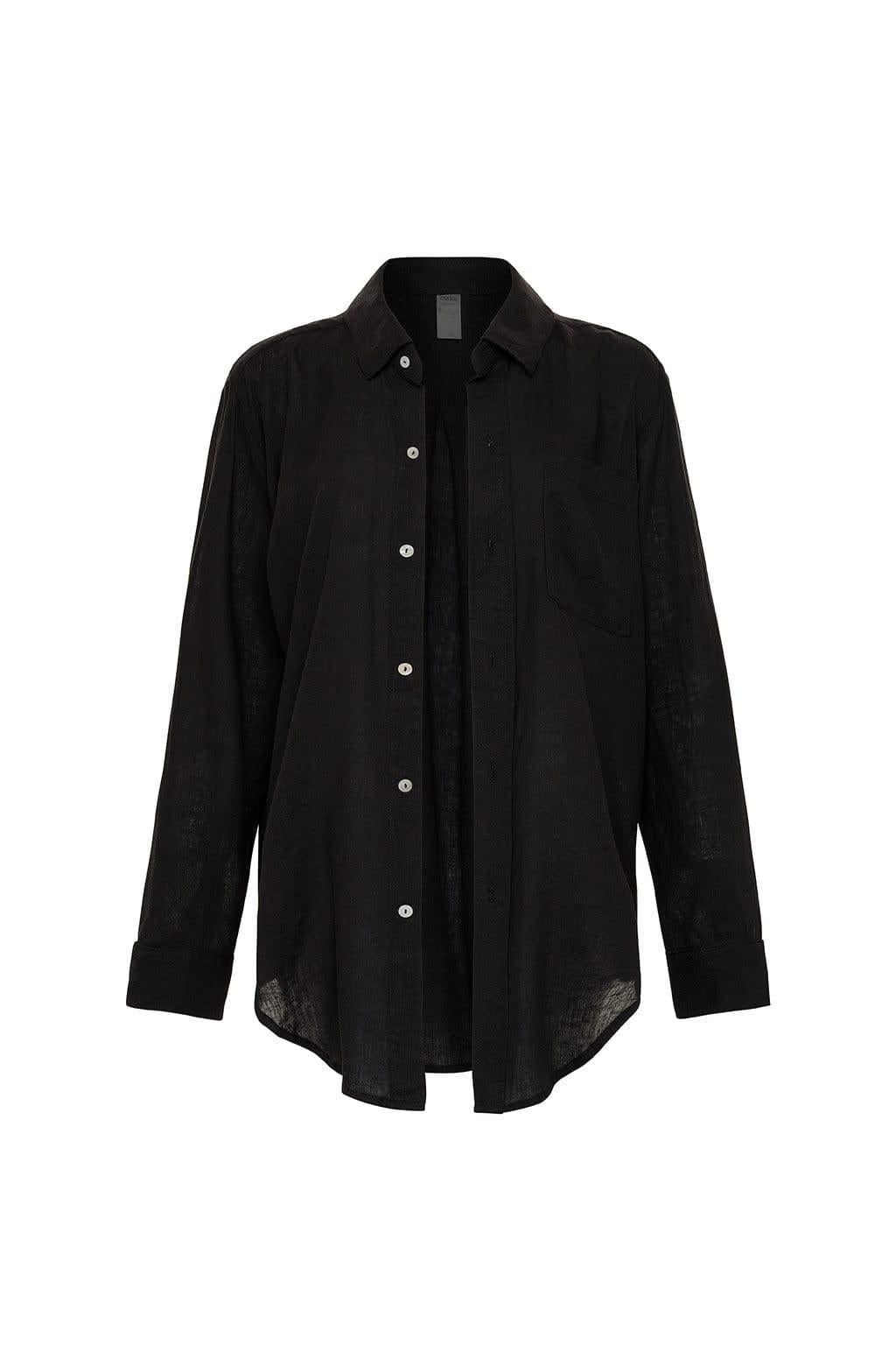 Black Boyfriend Button Down Shirt