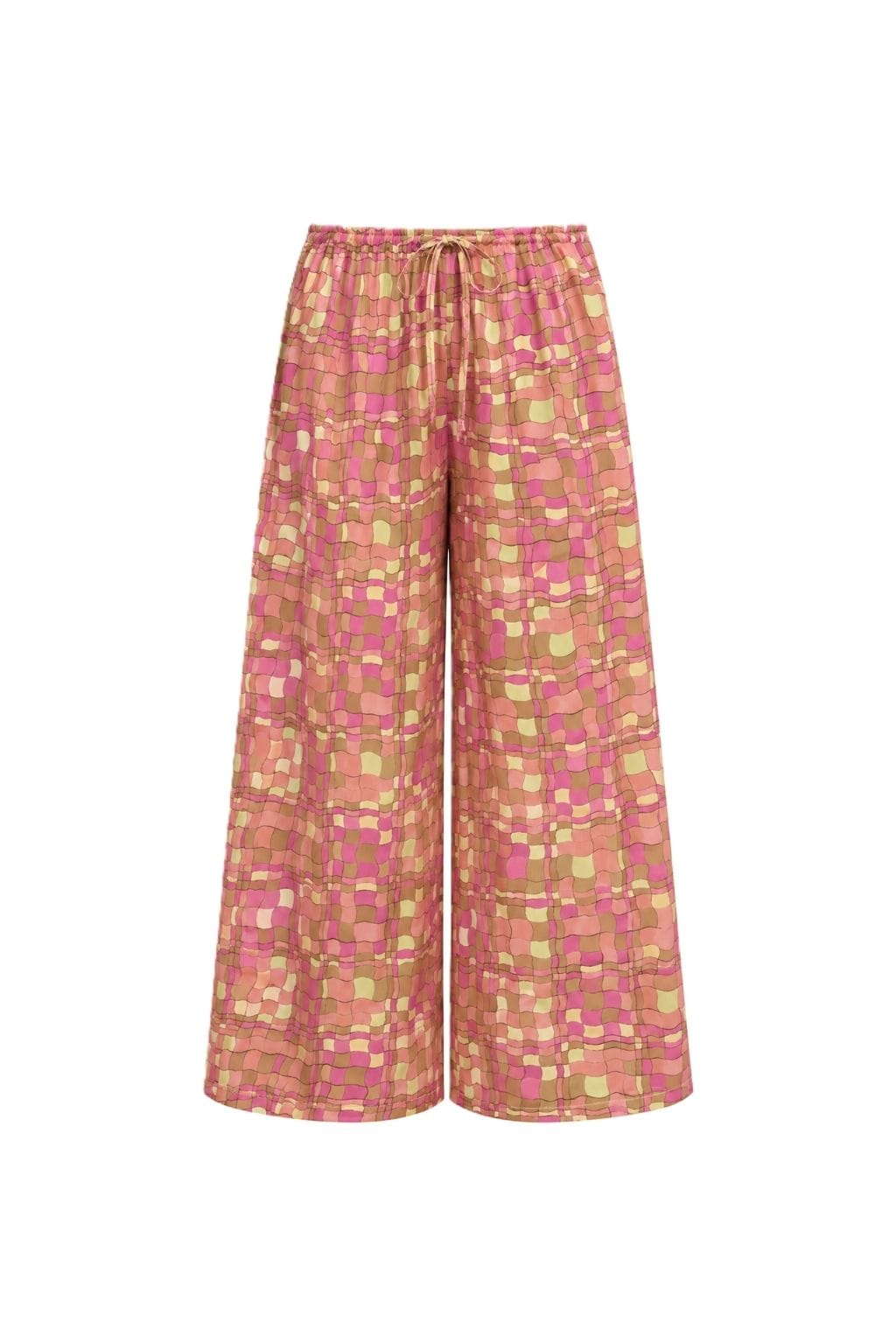 Ibiza Geo Drawstring Wide-Leg Pant