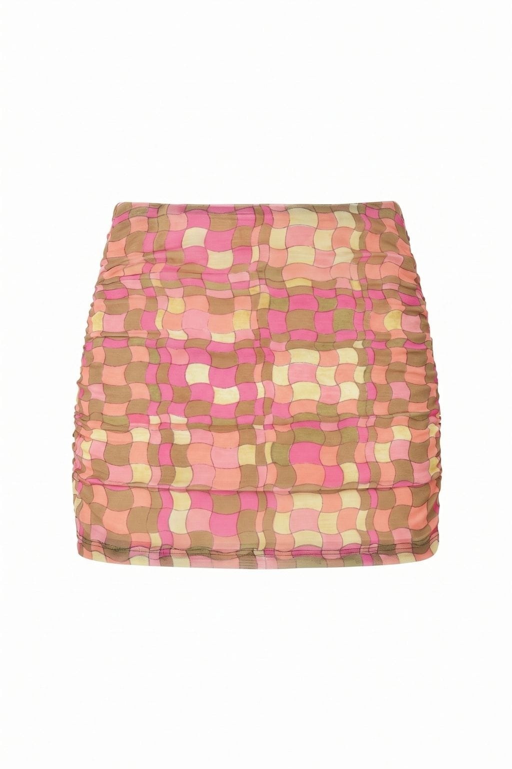 Ibiza Geo Ruched Micro Skirt