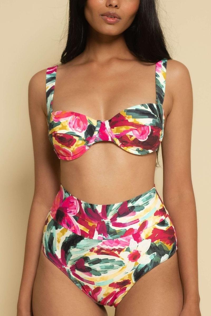 Isla Floral Bustier Bikini Top