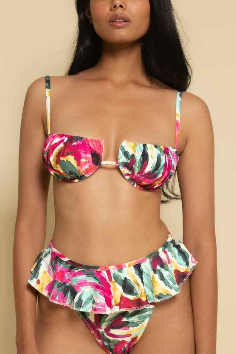 Isla Floral Petal Bikini Top