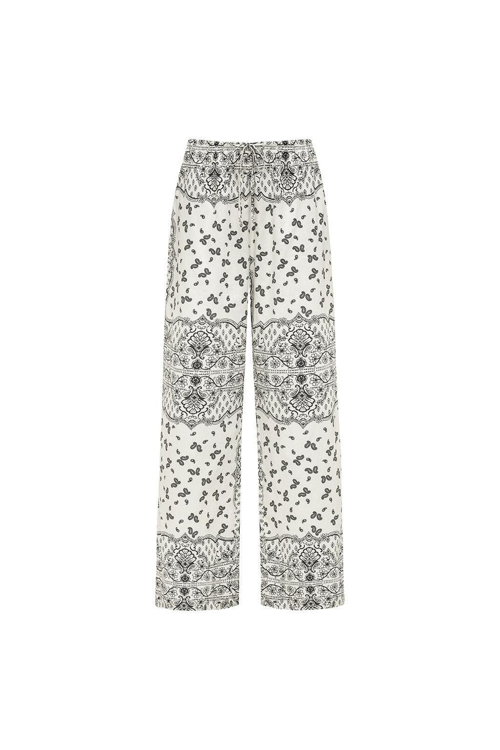 Ivy Bandana Drawstring Wide Leg Pant
