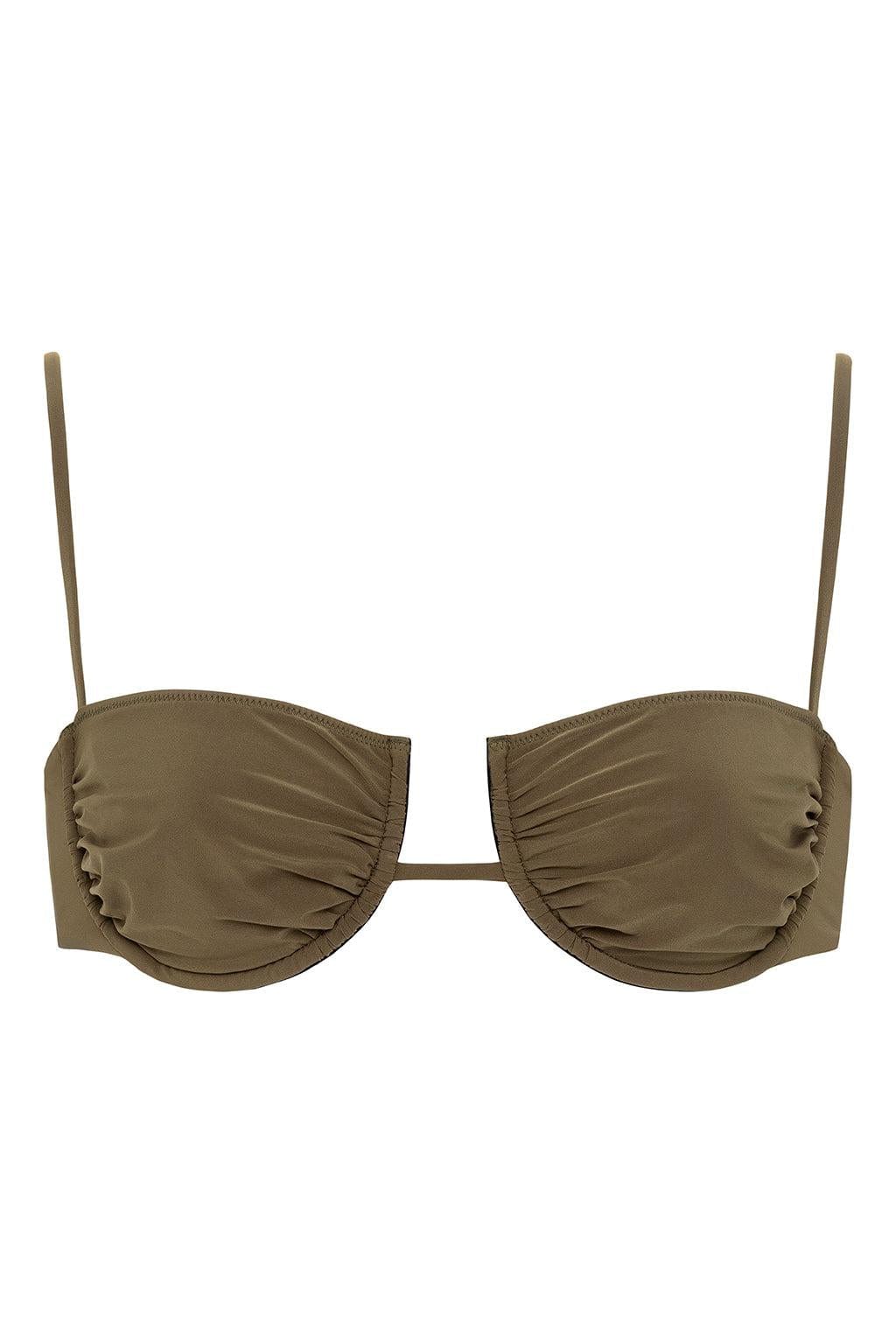 Khaki Simonette Bikini Top