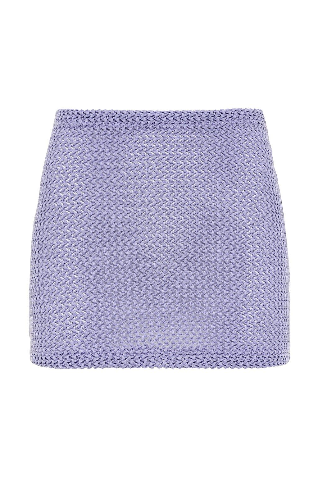 Lavender Crochet Micro Skirt