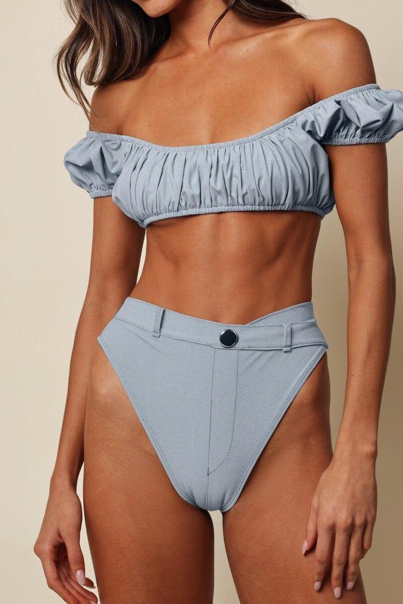 Light Denim Shortie Bikini Bottom