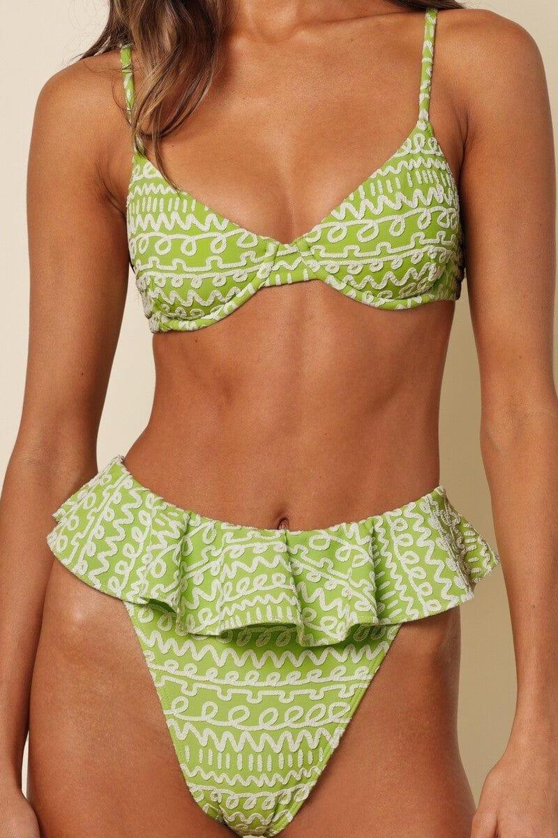 Lime Icing Tamarindo Ruffle Bikini Bottom