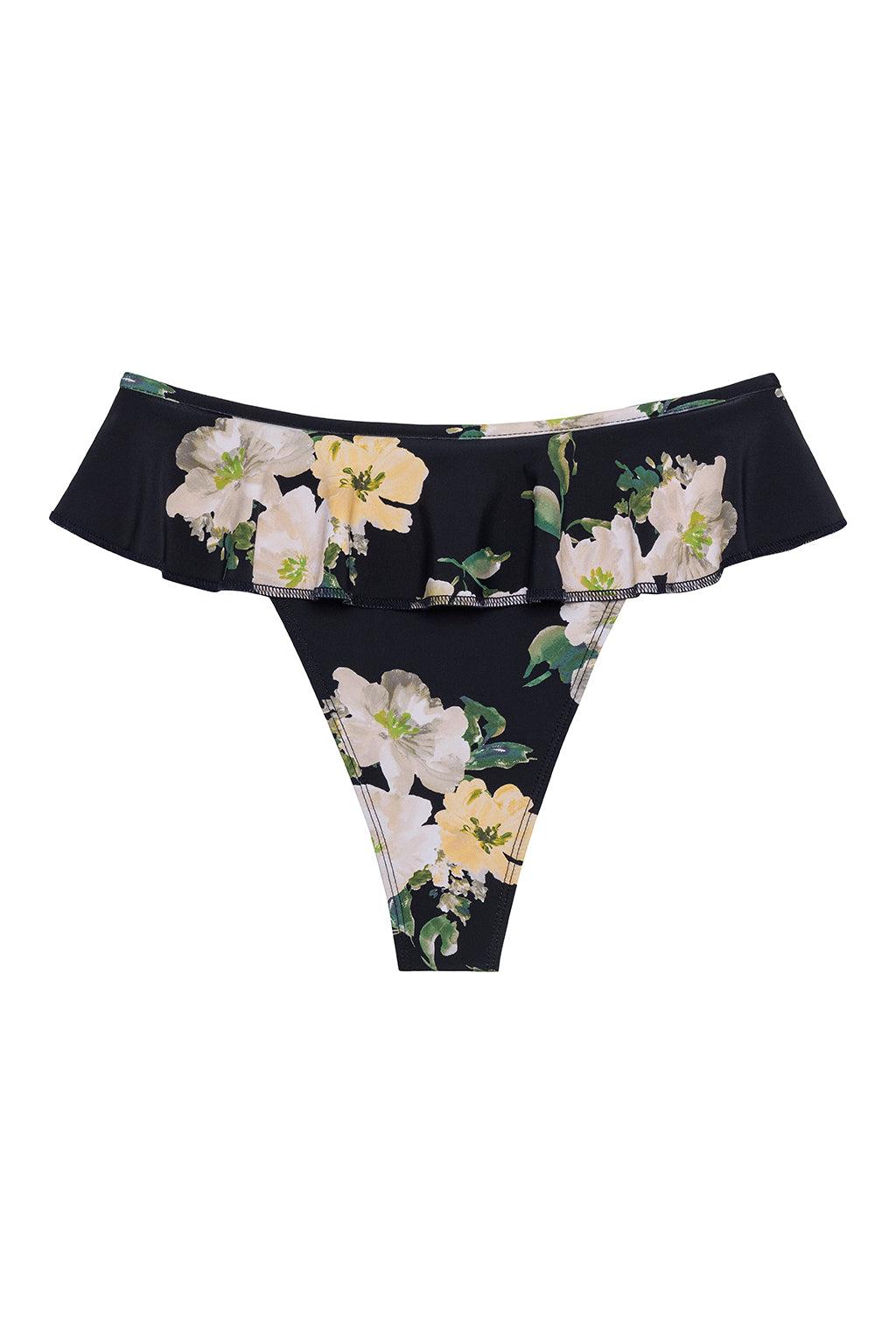 Liz Floral Tamarindo Ruffle Bikini Bottom