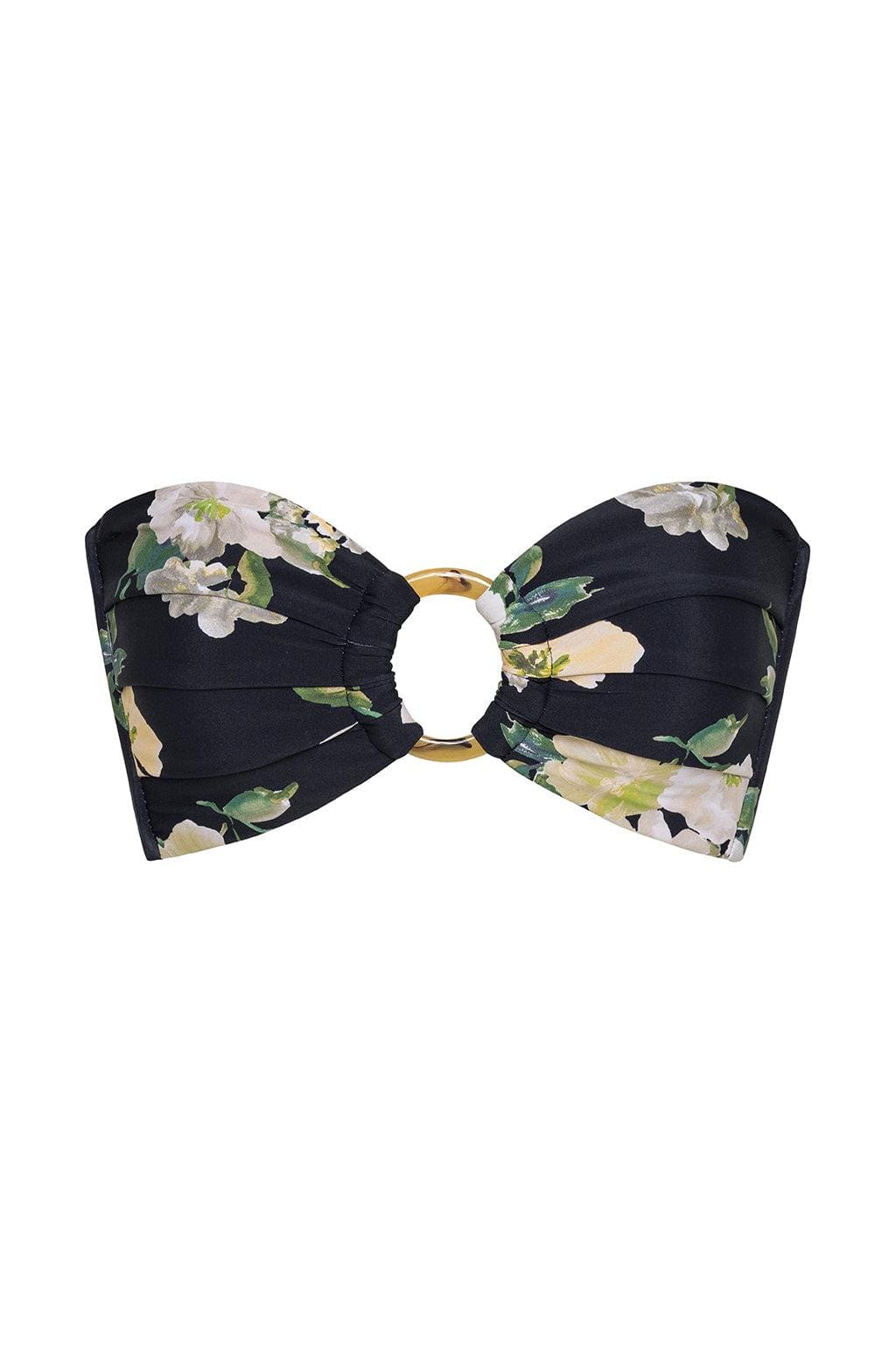 Liz Floral Tori Ties Bandeau Bikini Top