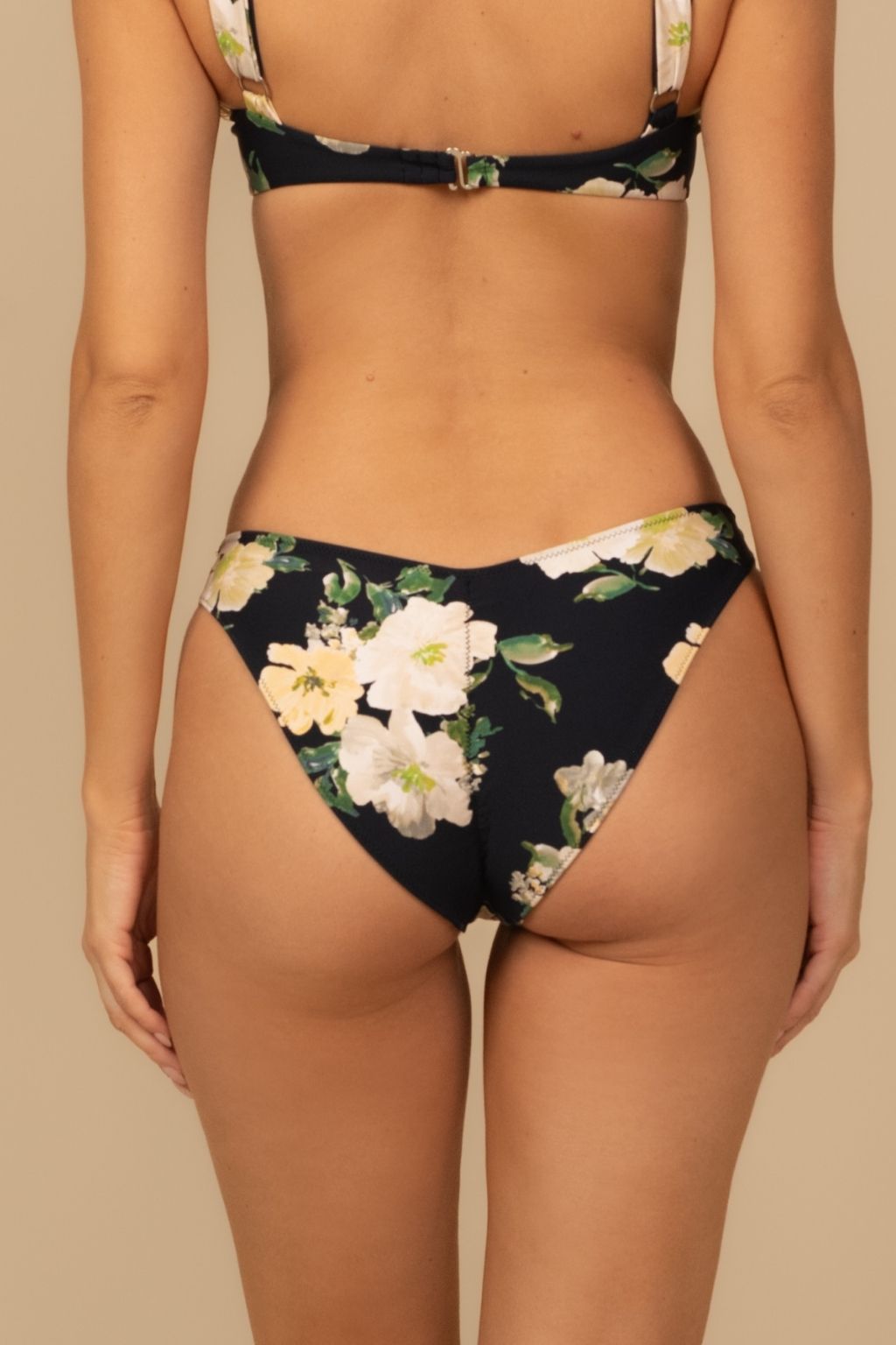 Liz Floral Added Coverage Lulu (Zig-Zag Stitch) Bikini Bottom