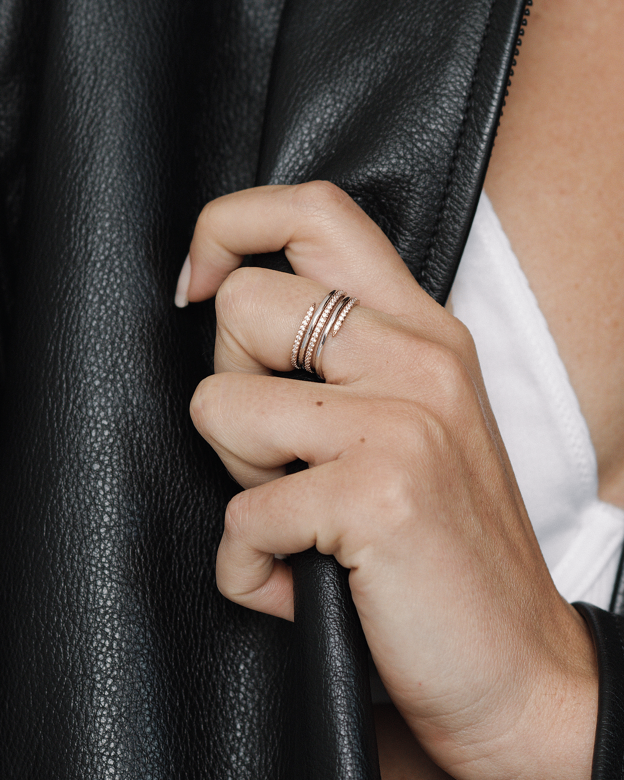 Greer Pave Spiral Ring