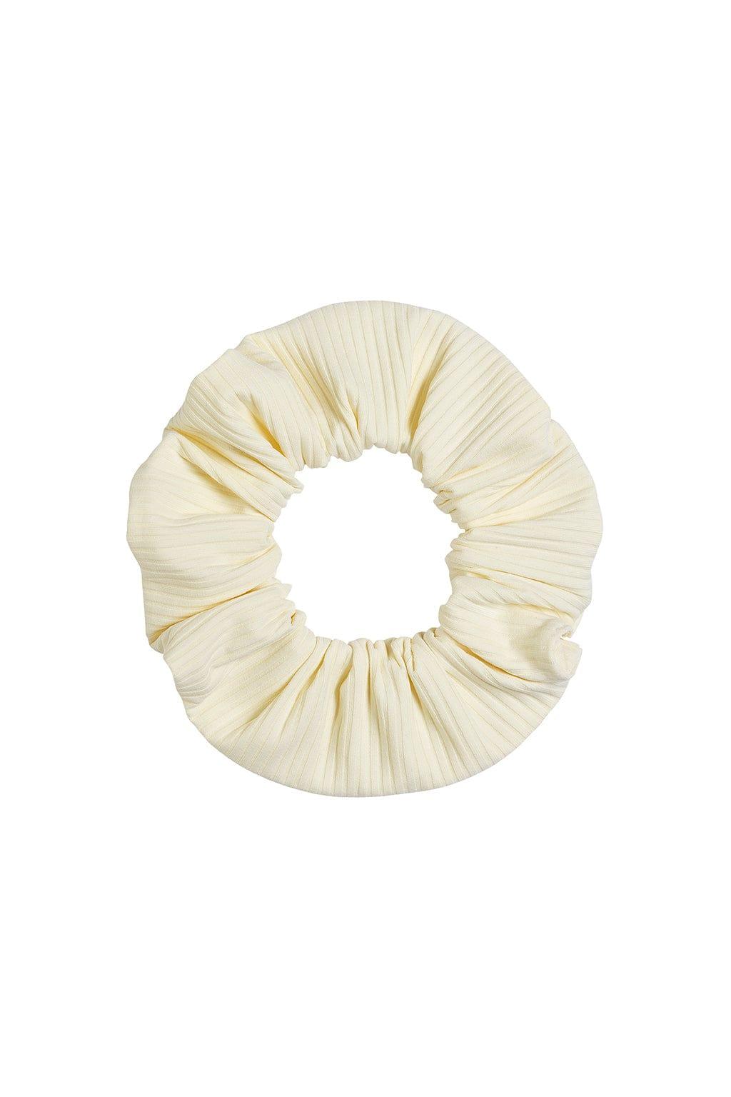 Cream Rib Scrunchie