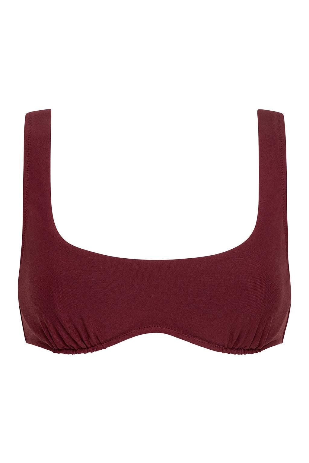 Maroon Kaia Sport Bikini Top