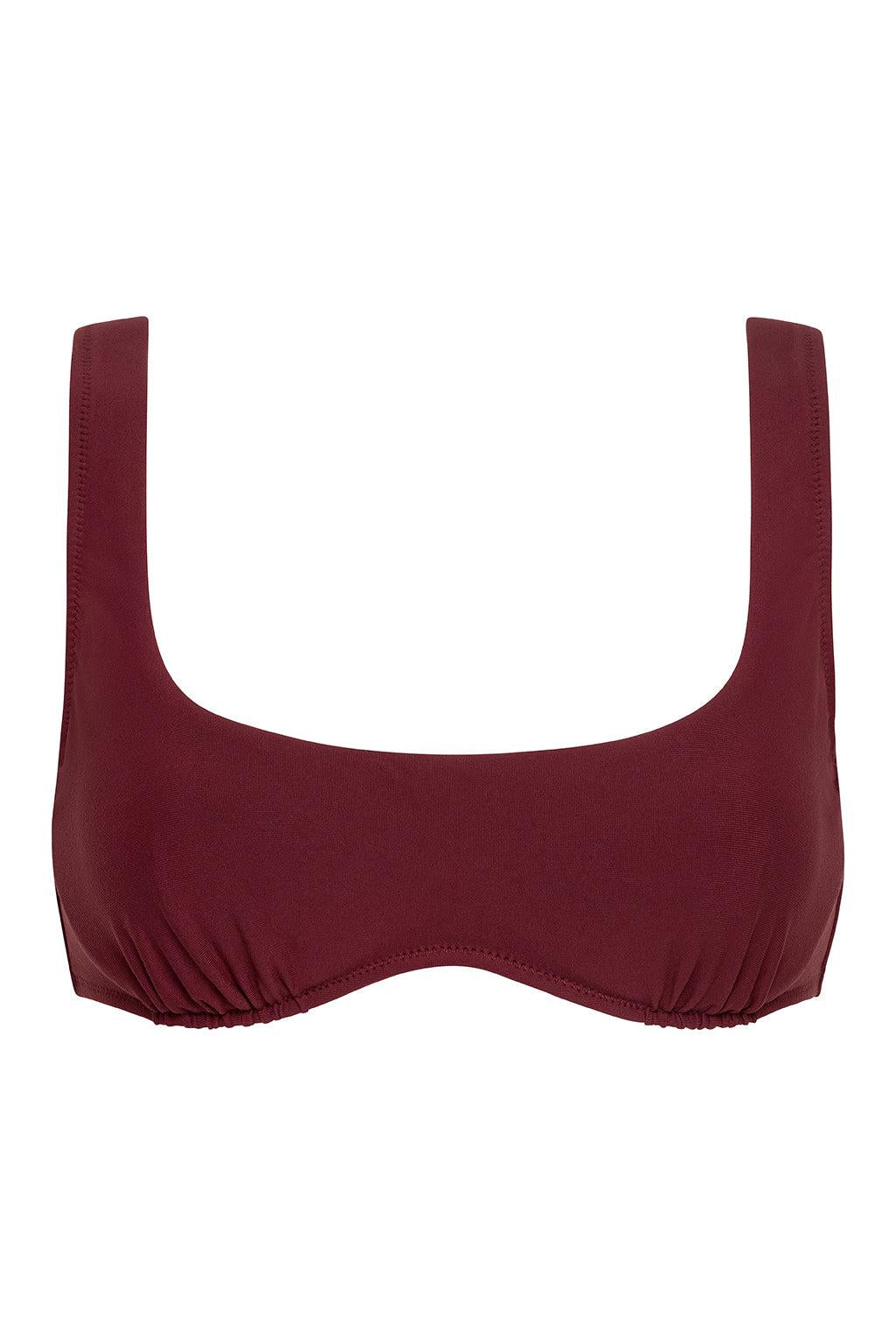 Maroon Kaia Sport Bikini Top